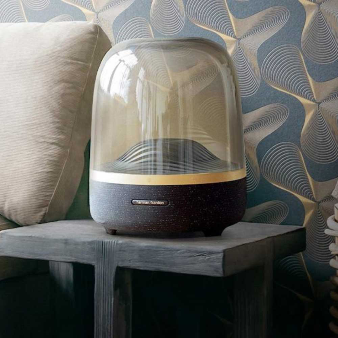 فروش نقدی و اقساطی اسپیکر بلوتوثی خانگی هارمن کاردن مدل Aura Studio 3 Limited Edition طلایی